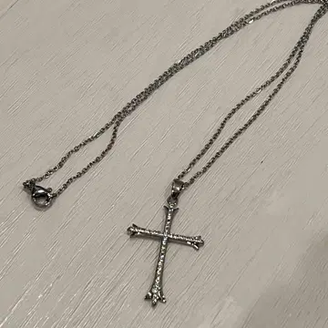 실버 크로스형 펜던트 목걸이