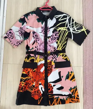 Desigual 플라워 프린트 셔츠 원피스 M