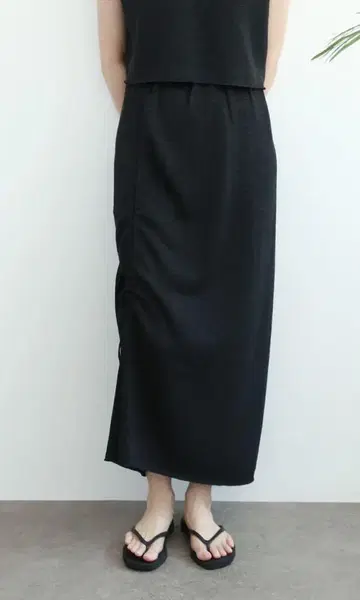 WALANCE 종이 니트 스커트