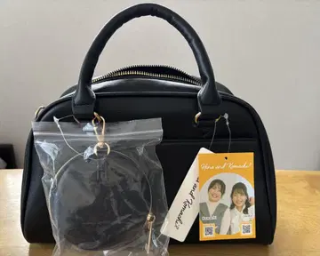 시마무라 블랙 핸드백 코인 퍼스 포함