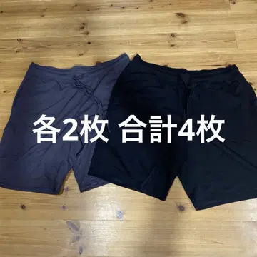 지유 하프 팬츠 2XL 그레이 블랙 각 2장 세트