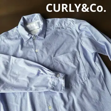 CURRY&CO. 스트라이프 긴팔 셔츠 스카이블루
