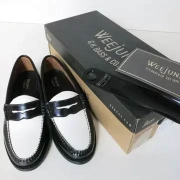 PENNY WMN BLACK&WHITE 가죽 밑창