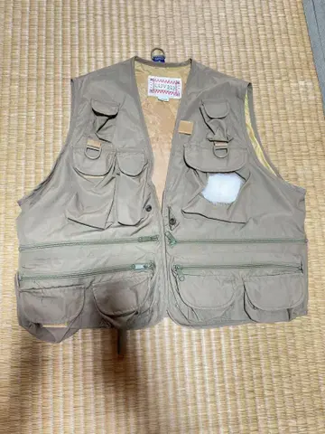 카키 낚시용 조끼 멀티 포켓