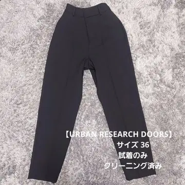 URBAN RESEARCH DOORS 블랙 센터 프레스 팬츠 사이즈 36