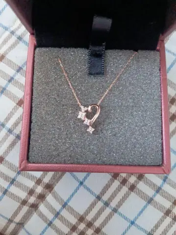 새상품급 k10 금 하트 별 목걸이 다이아 흔들리는