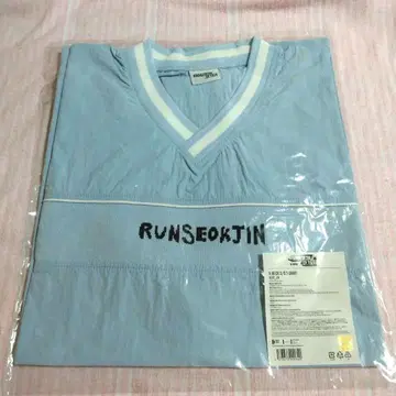 투어 굿즈 RUNSEOKJIN 스카이블루 V넥 셔츠 jin 사이즈
