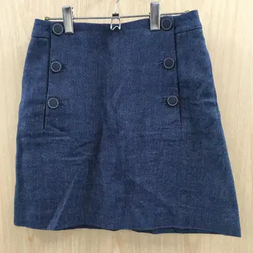 폴앤조 시스터 데님풍 면 린넨 스커트 F0714A11