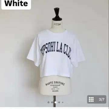 Gypsohila 크롭 지프소피아 클럽 T 화이트 새상품 택 포함