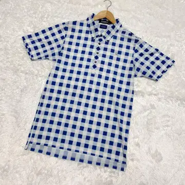 르꼬끄 스포르티브 깅엄 체크 골프 셔츠 L 사이즈