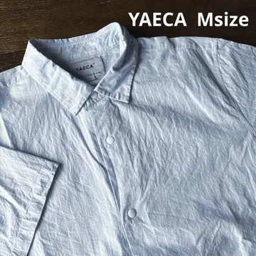 YAECA 반팔 셔츠 M 사이즈 라이트 블루