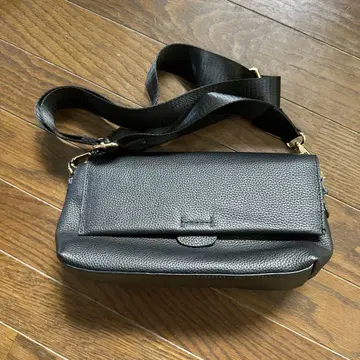 가죽 블랙 숄더백 천연 가죽