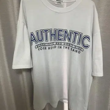 AUTHENTIC 프린트 티셔츠 반팔 오버 사이즈
