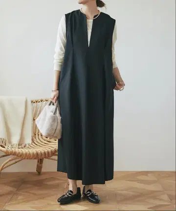 앤디 콜 un dix cors 허리 턱 플레어 원피스 S 블랙