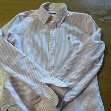 Ralph Lauren 핑크 오렌지 스트라이프 셔츠 13
