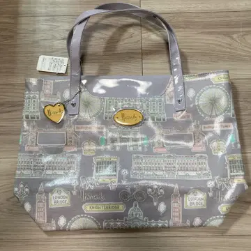 Harrods 해롯츠 토트백 나일론 키 참 포함