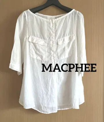 MACPHEE 맥피 린넨 100% 블라우스