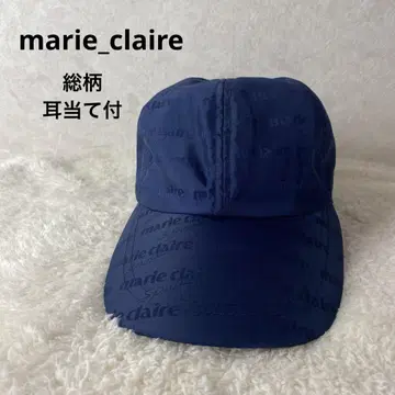 marie_claire 마리끌레르 귀마개 캡 2way 올 패턴 로고