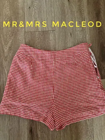 Mr&Mrs Macleod 숏 팬츠 체크 무늬 린넨 100% 프랑스제