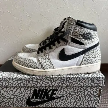 IR JORDAN1 OG 화이트 시멘트 (화이트 시멘트) 28.5