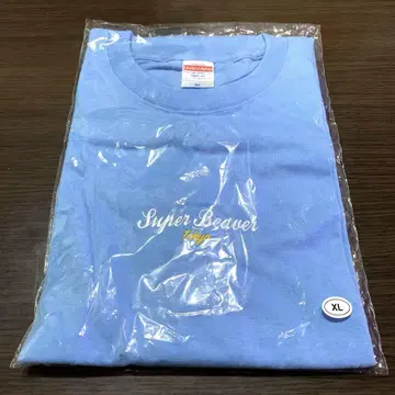 Super Beaver 티셔츠 XL 스카이블루 자수