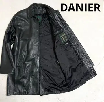 501 DANIER 다니에 가죽 자켓 블랙 스텐카라 코트