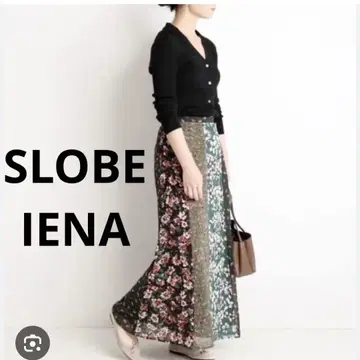 SLOBE IENA [LISA] 플라워 패널 스커트 (카키) 36 사이즈