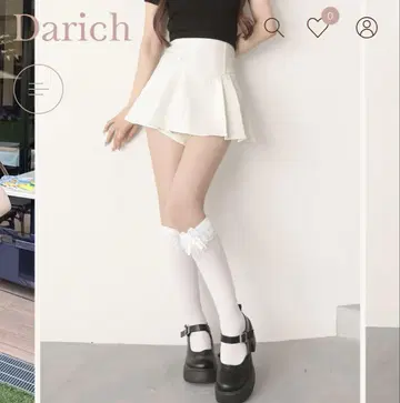 Darich 미 실루엣 미니 스커트 화이트