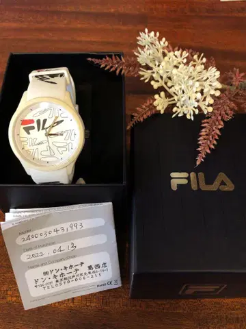 휠라 FILASTYLE 남성용 손목시계 아날로그 러버 [화이트]