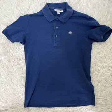 라코스테 네이비 슬림 핏 피케 셔츠 US XS