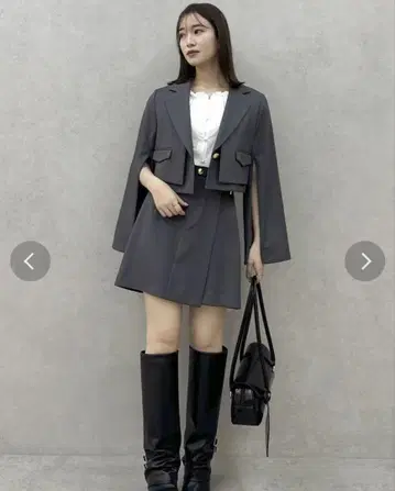 dazzlin 셋업 레이어드 숏 자켓