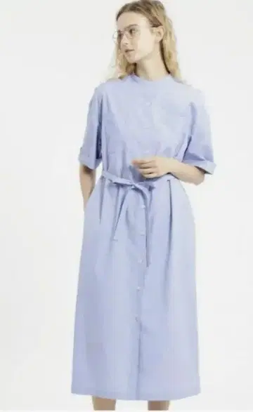 매킨토시 철학 밴드 카라 셔츠 원피스