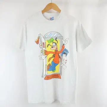 90s USA제 디즈니 구피 프린트 마블링 티셔츠 M 구제 의류