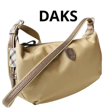 베이지 나일론 숄더백 DAKS 닥스 사선 가케 사코슈