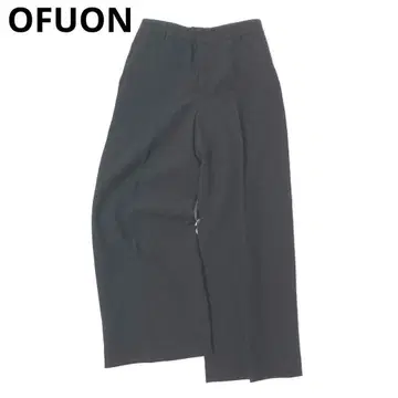 오프온 와이드 팬츠 센터 프레스 포멀 오피스 블랙 M