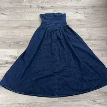 데님 베어 탑 롱 원피스 ZARA