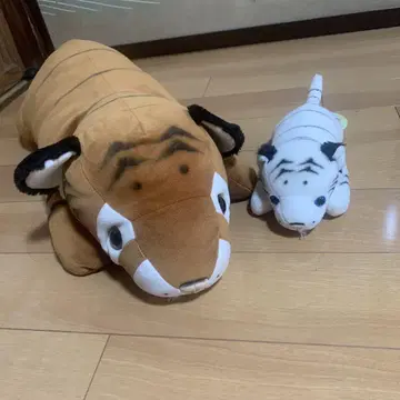 호랑이와 화이트 타이거 봉제 인형 세트