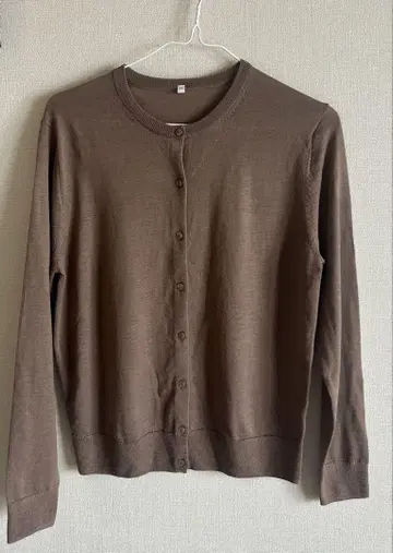 무인양품 브라운 실크 혼방 가디건 M