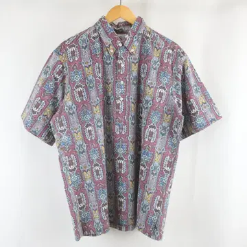90s reyn spoonber 리버스 프린트 풀오버 알로하 셔츠