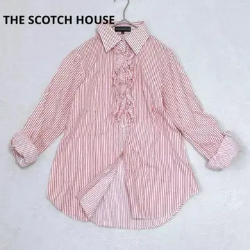 u150THE SCOTCH HOUSE 스트라이프 프릴 블라우스 셔츠 38
