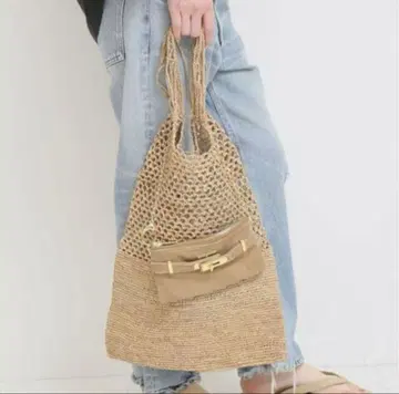 LE VOYAGE EN PANIER RAFFIA 토트