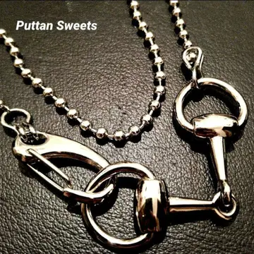 Puttan Sweets 홀스 비트 공 체인 목걸이 714 실버