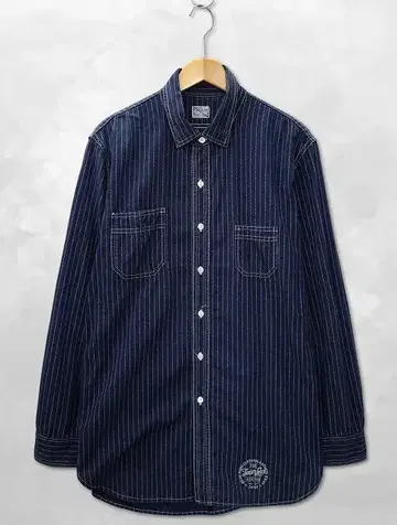 텐더 로인 긴팔 인디고 염색 워바시 셔츠 S INDIGO