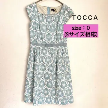 TOCCA 원피스 무릎 기장 스카이블루 0 사이즈 포멀 여름 포멀