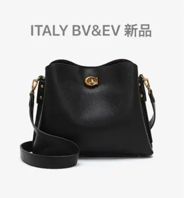 ITALY BV &. EV 버킷 백 2WAY 숄더백/블랙