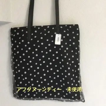 애프터눈 티 토트백 숄더백 OK 경량 블랙 미사용