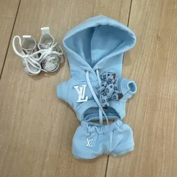 LV 스카이블루 인형 의류 세트
