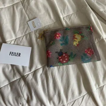 FEILER 플라워 무늬 메쉬 파우치