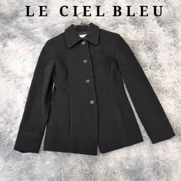 LE CIEL BLEU 르 쉘 블루 울 숏코트 P 코트 블랙