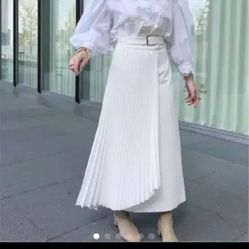 acka 오리지널 플리츠 롱 스커트